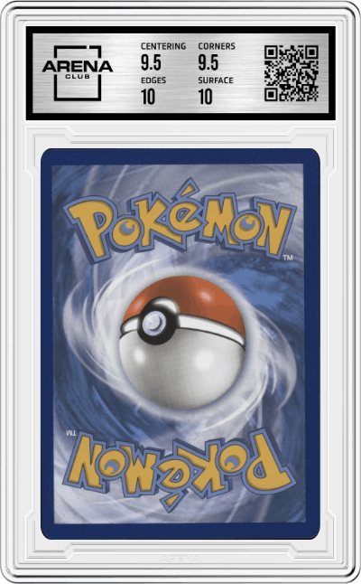 Pikachu from the 2022 Pokemon SWSH set graded by Arena Club and given an overall grade of 10.