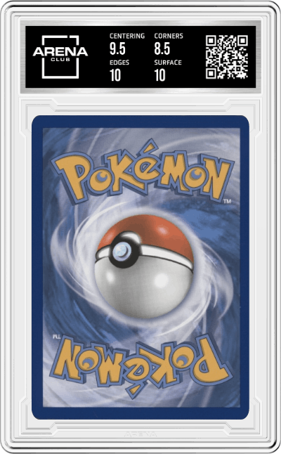 Charmander from the 2021 Pokemon set graded by Arena Club and given an overall grade of 9.