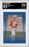 Tom Brady from the 2000 Upper Deck set graded by Arena Club and given an overall grade of 9.5.