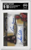 Tim Curry/Sam Witwer from the 2019 Star Wars Masterwork set featuring a Gold parallel graded by Arena Club and given an overall grade of 9.