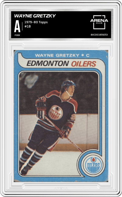 Wayne Gretzky from the 1979-80 Topps set graded by Arena Club.