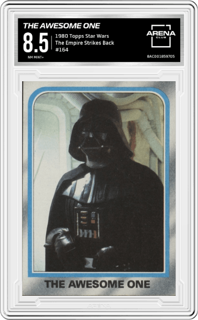 The Awesome One from the 1980 Topps Star Wars set graded by Arena Club and given an overall grade of 8.5.