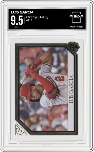 Luis Garcia from the 2021 Topps Gallery set graded by Arena Club and given an overall grade of 9.5.