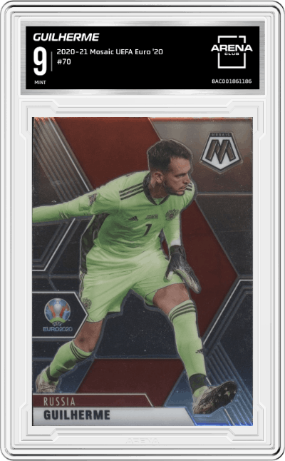 Guilherme from the 2020-21 Mosaic UEFA Euro 2020
 set graded by Arena Club and given an overall grade of 9.