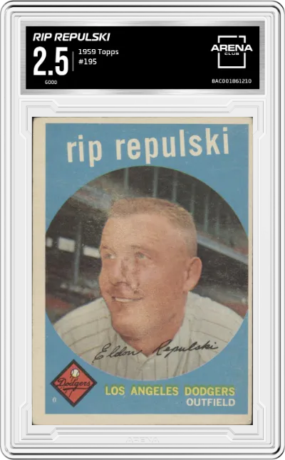 Rip Repulski from the 1959 Topps set graded by Arena Club and given an overall grade of 2.5.