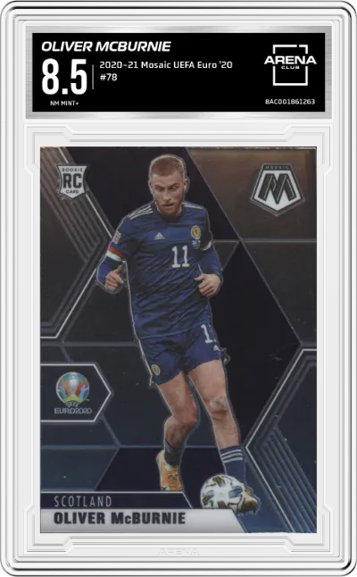 Oliver McBurnie from the 2020-21 Mosaic UEFA Euro 2020
 set graded by Arena Club and given an overall grade of 8.5.