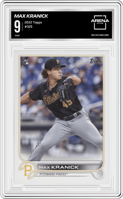 Max Kranick from the 2022 Topps   set graded by Arena Club and given an overall grade of 9.