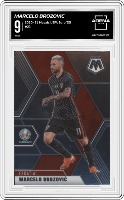 Marcelo Brozovic from the 2020-21 Mosaic UEFA Euro 2020
 set graded by Arena Club and given an overall grade of 9.