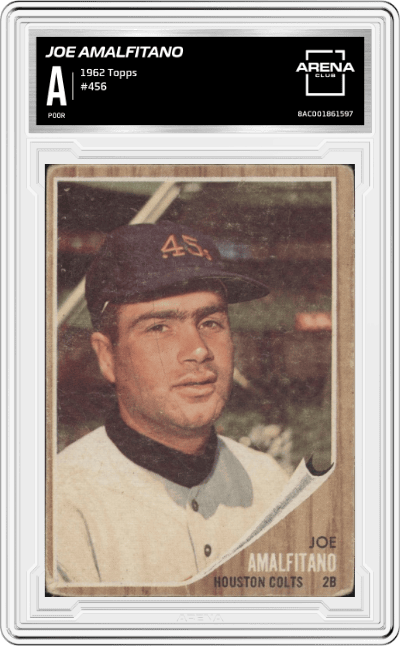 Joe Amalfitano from the 1962 Topps set graded by Arena Club.