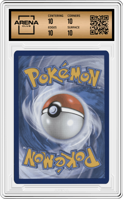 Squirtle from the 2022 Pokemon SWSH set graded by Arena Club and given an overall grade of 10.