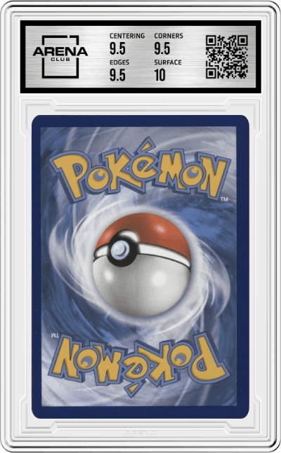 Squirtle from the 2022 Pokemon SWSH set graded by Arena Club and given an overall grade of 10.