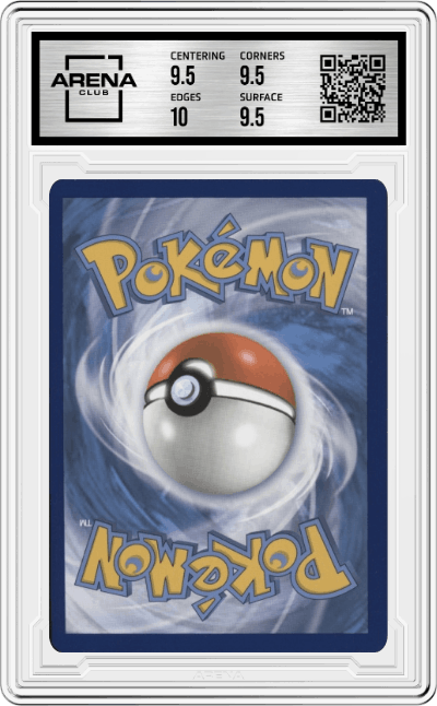 Squirtle from the 2022 Pokemon SWSH set graded by Arena Club and given an overall grade of 10.