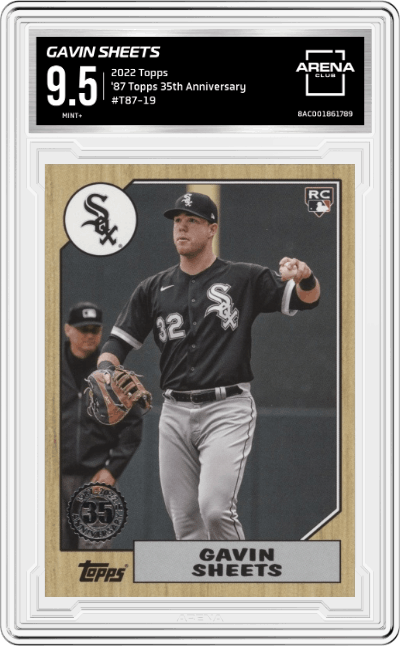 Gavin Sheets from the 2022 Topps   set graded by Arena Club and given an overall grade of 9.5.