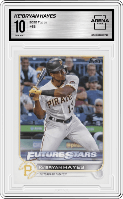 Ke'Bryan Hayes from the 2022 Topps   set graded by Arena Club and given an overall grade of 10.