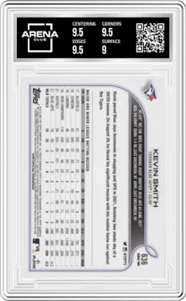 Kevin Smith from the 2022 Topps set graded by Arena Club and given an overall grade of 9.5.