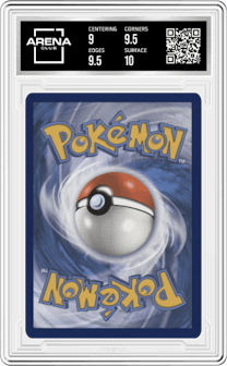 Charmander from the 2022 Pokemon SWSH set graded by Arena Club and given an overall grade of 9.5.
