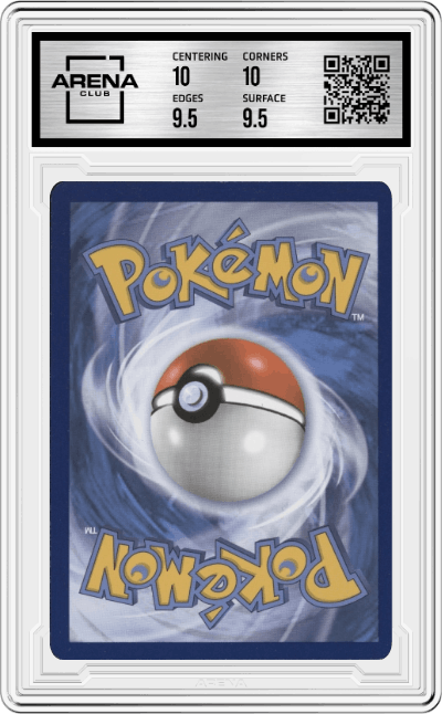 Meltan from the 2022 Pokemon SWSH set graded by Arena Club and given an overall grade of 10.