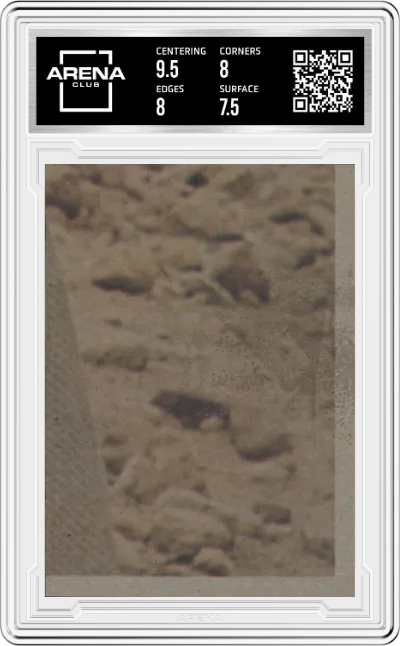 The Imprisoned Princess Leia from the 1977 Topps Star Wars  set graded by Arena Club and given an overall grade of 8.