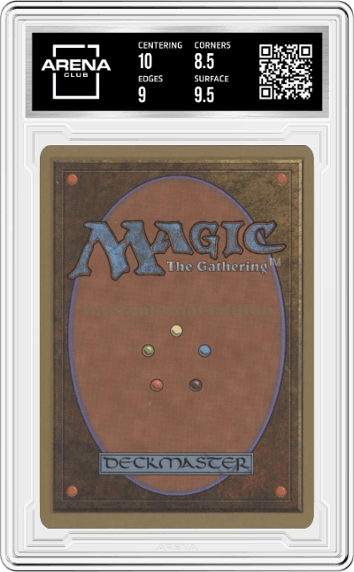 Veteran Bodyguard from the 1993 Magic The Gathering set graded by Arena Club and given an overall grade of 9.