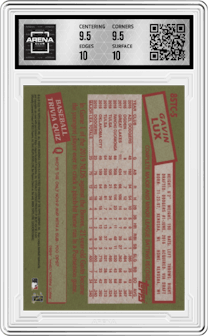 Gavin Lux from the 2020 Topps Chrome set graded by Arena Club and given an overall grade of 10.