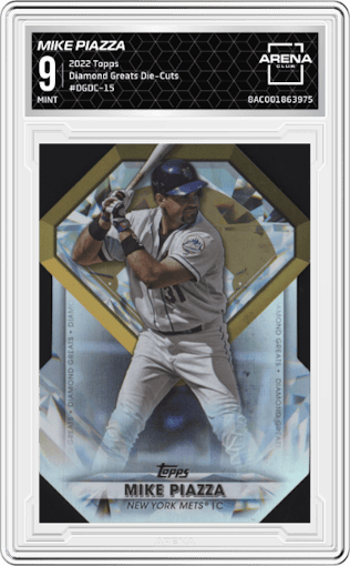 Mike Piazza from the 2022 Topps   set graded by Arena Club and given an overall grade of 9.