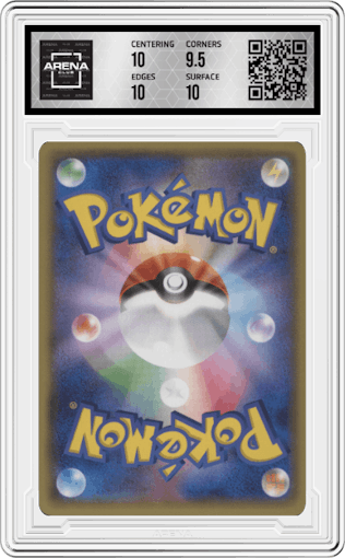 Pikachu from the 2014 Pokemon Japanese XY set featuring a Battle Festa parallel graded by Arena Club and given an overall grade of 10.