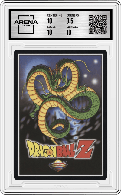 Broly Undaunted from the 2016 Dragonball Z set graded by Arena Club and given an overall grade of 10.