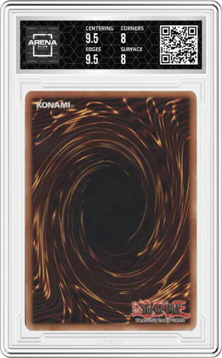 Sonic Bird from the 2003 Yu-Gi-Oh! EN set graded by Arena Club and given an overall grade of 8.5.