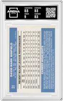 Dave Winfield from the 1982 Donruss set graded by Arena Club and given an overall grade of 8.5.