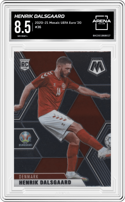 Henrik Dalsgaard from the 2020-21 Mosaic UEFA Euro 2020
 set graded by Arena Club and given an overall grade of 8.5.