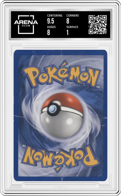 Dialga Lv. X from the 2008 Pokemon D & P set graded by Arena Club and given an overall grade of 1.5.