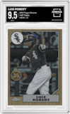 Luis Robert from the 2022 Topps Chrome set graded by Arena Club and given an overall grade of 9.5.