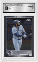 Vladimir Guerrero Jr. from the 2022 Topps Chrome set graded by Arena Club and given an overall grade of 10.