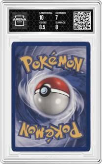 Sandshrew from the 1999 Pokemon set graded by Arena Club and given an overall grade of 7.5.
