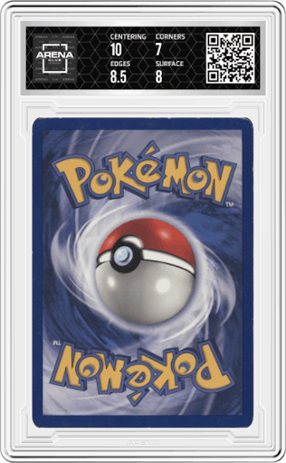 Sandshrew from the 1999 Pokemon set graded by Arena Club and given an overall grade of 7.5.