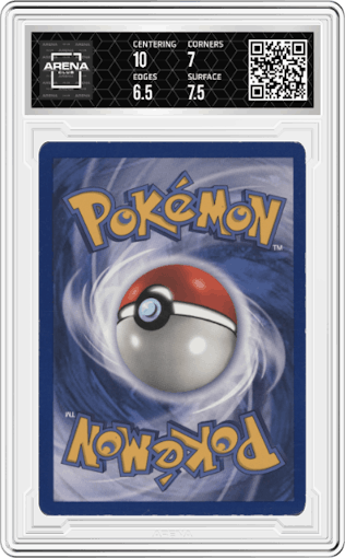 Vileplume from the 1999 Pokemon set graded by Arena Club and given an overall grade of 7.