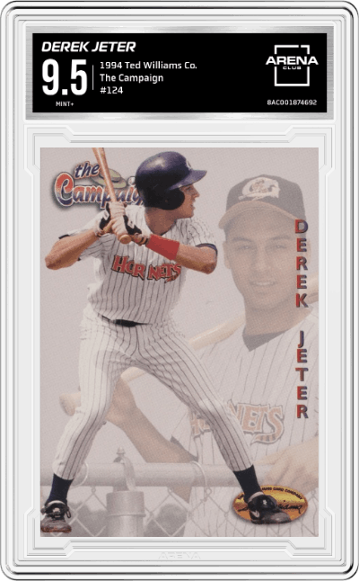 Derek Jeter from the 1994 Ted Williams Co. set graded by Arena Club and given an overall grade of 9.5.