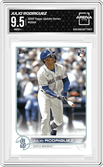 Julio Rodriguez from the 2022 Topps Update Series set graded by Arena Club and given an overall grade of 9.5.