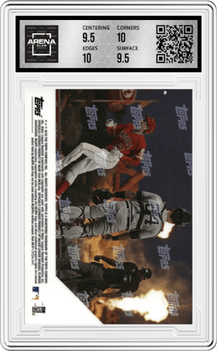 Shohei Ohtani from the 2018 Topps Now set graded by Arena Club and given an overall grade of 10.