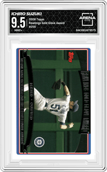 Ichiro Suzuki from the 2006 Topps set graded by Arena Club and given an overall grade of 9.5.