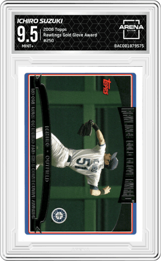 Ichiro Suzuki from the 2006 Topps set graded by Arena Club and given an overall grade of 9.5.