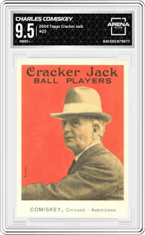Charles Comiskey from the 2004 Topps Cracker Jack set graded by Arena Club and given an overall grade of 9.5.