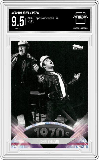 John Belushi from the 2011 Topps American Pie set graded by Arena Club and given an overall grade of 9.5.