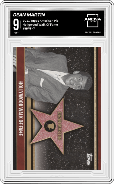 Dean Martin from the 2011 Topps American Pie set graded by Arena Club and given an overall grade of 9.