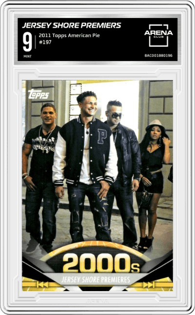 Jersey Shore Premiers from the 2011 Topps American Pie set graded by Arena Club and given an overall grade of 9.