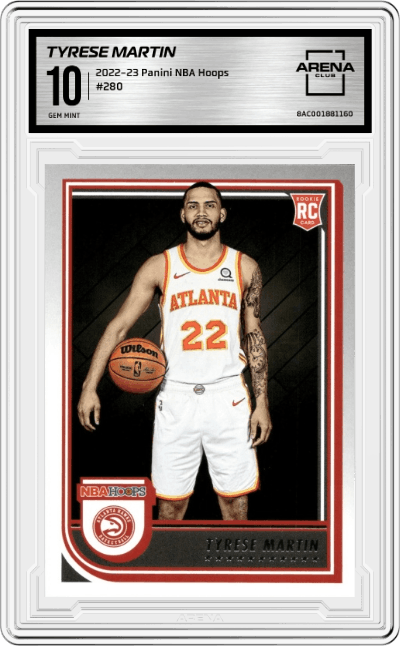 Tyrese Martin from the 2022-23 Panini NBA Hoops set graded by Arena Club and given an overall grade of 10.