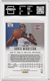 Khris Middleton from the 2012-13 Panini Prizm set featuring a Silver Prizm parallel graded by Arena Club and given an overall grade of 9.5.