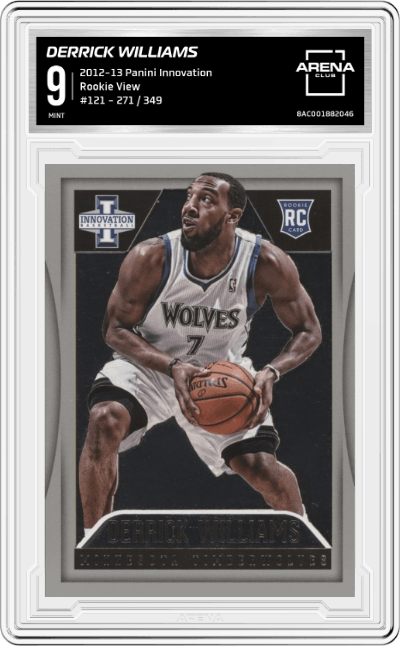 Derrick Williams from the 2012-13 Panini Innovation Basketball set graded by Arena Club and given an overall grade of 9.