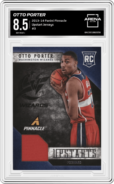 Otto Porter from the 2013-14 Panini Pinnacle set graded by Arena Club and given an overall grade of 8.5.