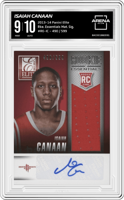 Isaiah Canaan from the 2013-14 Panini Elite set graded by Arena Club and given an overall grade of 9.